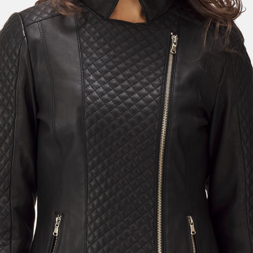 Black Moto Jacket Zoom - Image 3