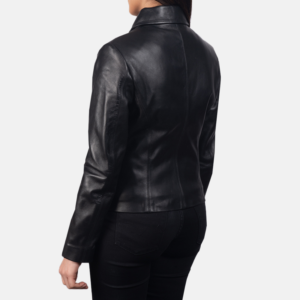Colette Black Leather Jacket For Women 5-1551971654933