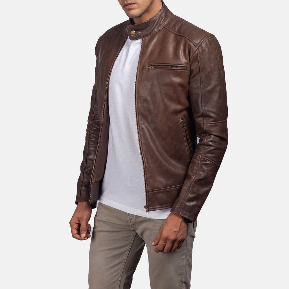 Dean Brown Leather Biker Jacket(3-of-6)-2-1531219398124