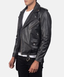 Alternative view of Men's Allaric Alley Black Leather Biker Jacket