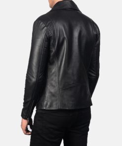 Alternative view of Men's Noah Black Leather Biker Jacket