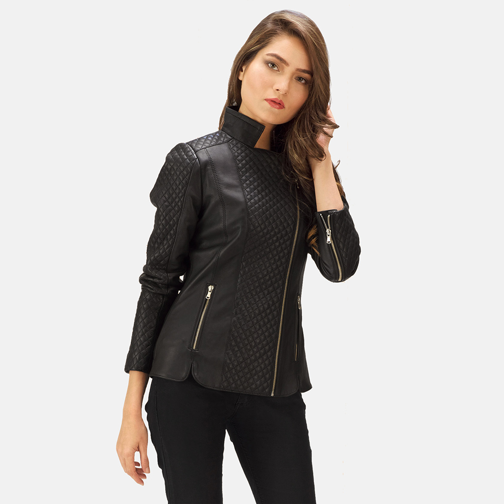 Black Moto Jacket Zoom